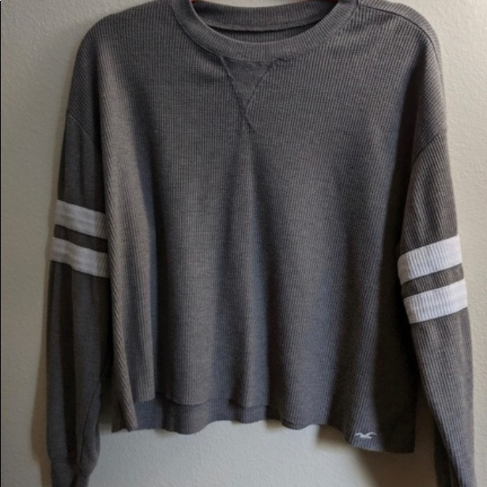 Grey crop top sweater
